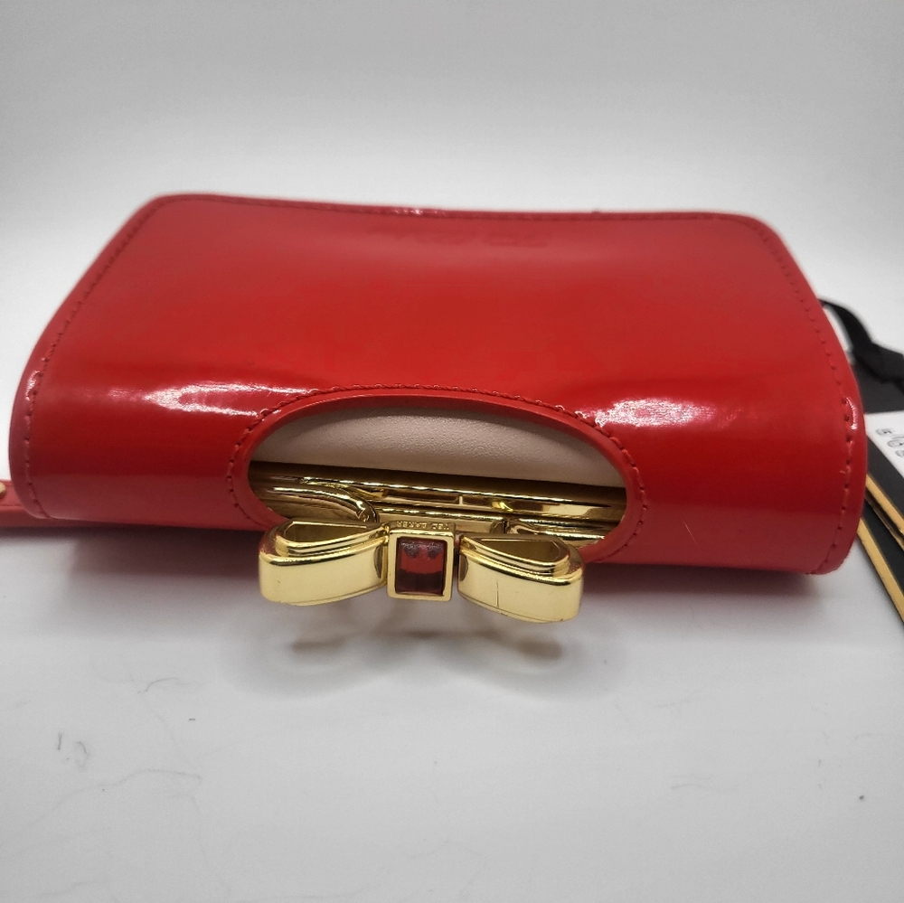 Ted Baker Elegant Red Bow Clutch Wallet Purse - Picture 6 of 12